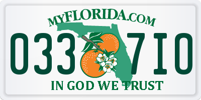 FL license plate 0337IO