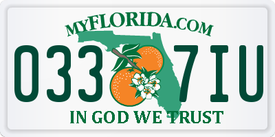 FL license plate 0337IU