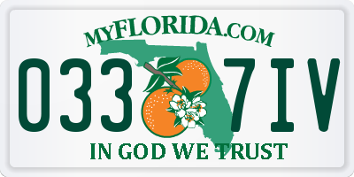 FL license plate 0337IV