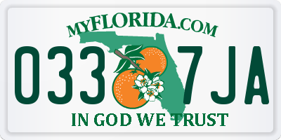 FL license plate 0337JA