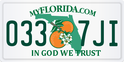 FL license plate 0337JI