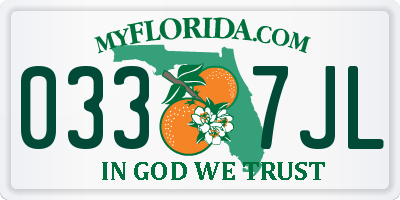 FL license plate 0337JL