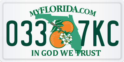 FL license plate 0337KC