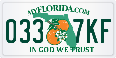 FL license plate 0337KF