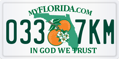 FL license plate 0337KM