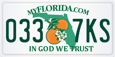 FL license plate 0337KS