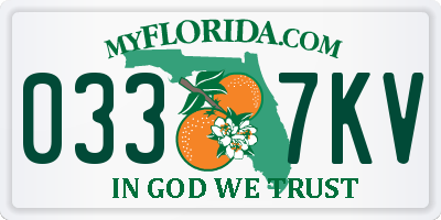 FL license plate 0337KV