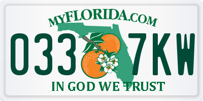 FL license plate 0337KW