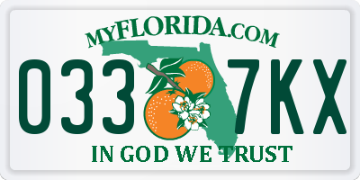 FL license plate 0337KX