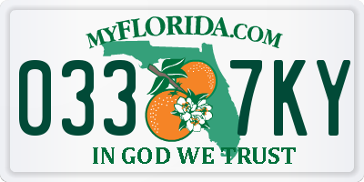FL license plate 0337KY