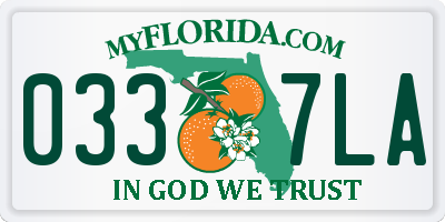 FL license plate 0337LA