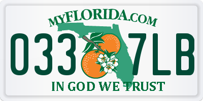 FL license plate 0337LB
