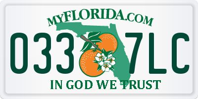 FL license plate 0337LC