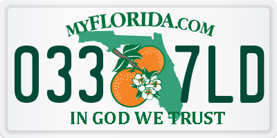 FL license plate 0337LD