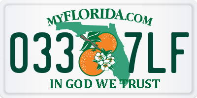 FL license plate 0337LF