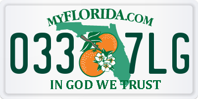 FL license plate 0337LG