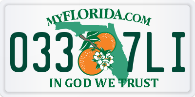FL license plate 0337LI