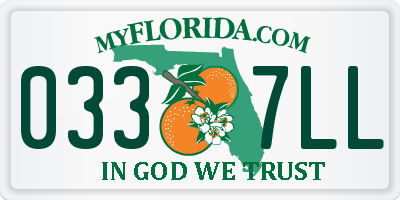 FL license plate 0337LL