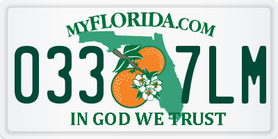 FL license plate 0337LM