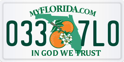 FL license plate 0337LO