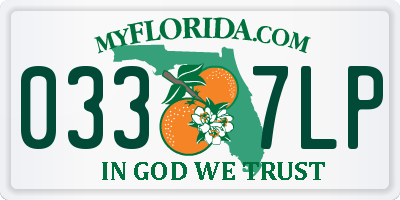 FL license plate 0337LP