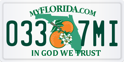 FL license plate 0337MI