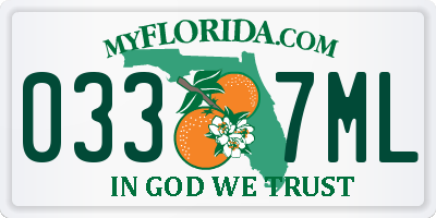 FL license plate 0337ML