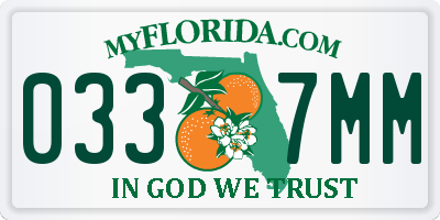 FL license plate 0337MM