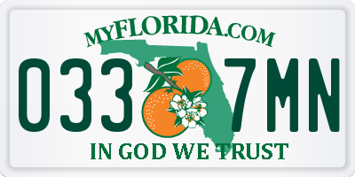 FL license plate 0337MN