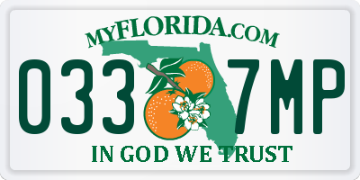 FL license plate 0337MP