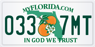 FL license plate 0337MT
