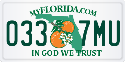 FL license plate 0337MU