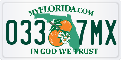 FL license plate 0337MX