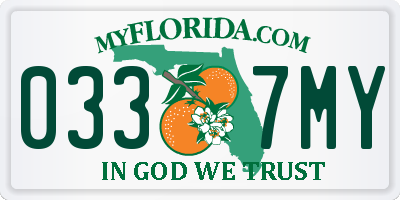 FL license plate 0337MY
