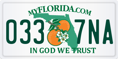 FL license plate 0337NA