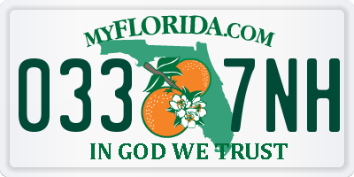FL license plate 0337NH