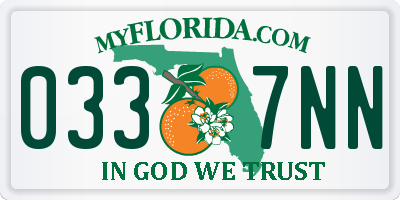 FL license plate 0337NN