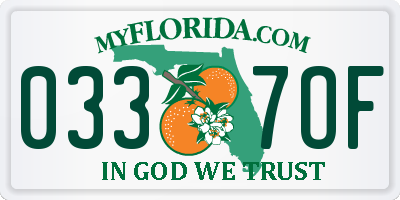 FL license plate 0337OF