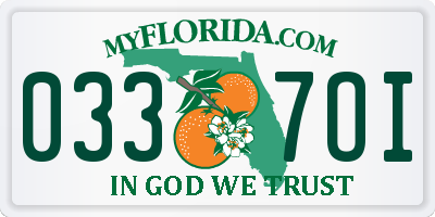 FL license plate 0337OI