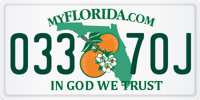 FL license plate 0337OJ