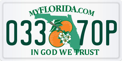 FL license plate 0337OP