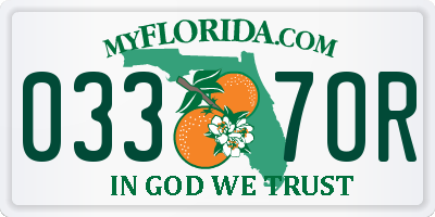 FL license plate 0337OR