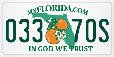 FL license plate 0337OS