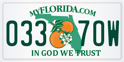 FL license plate 0337OW