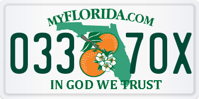 FL license plate 0337OX