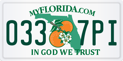 FL license plate 0337PI