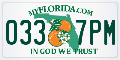 FL license plate 0337PM