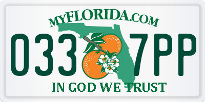 FL license plate 0337PP