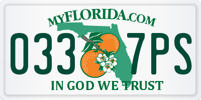 FL license plate 0337PS
