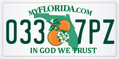 FL license plate 0337PZ